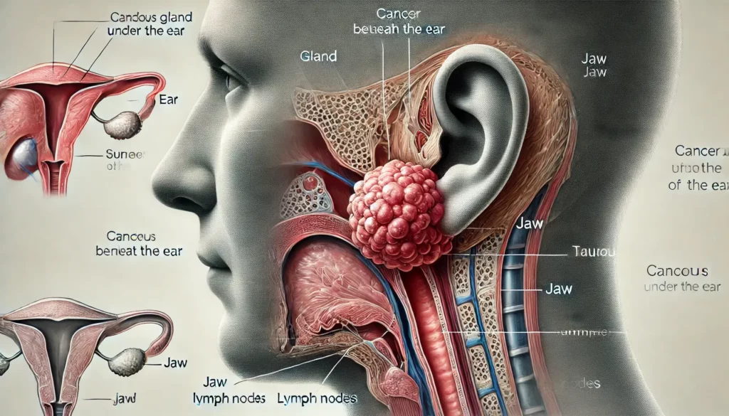 غده سرطانی زیر گوش