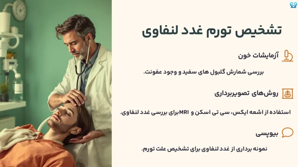 تشخیص تورم غدد لنفاوی