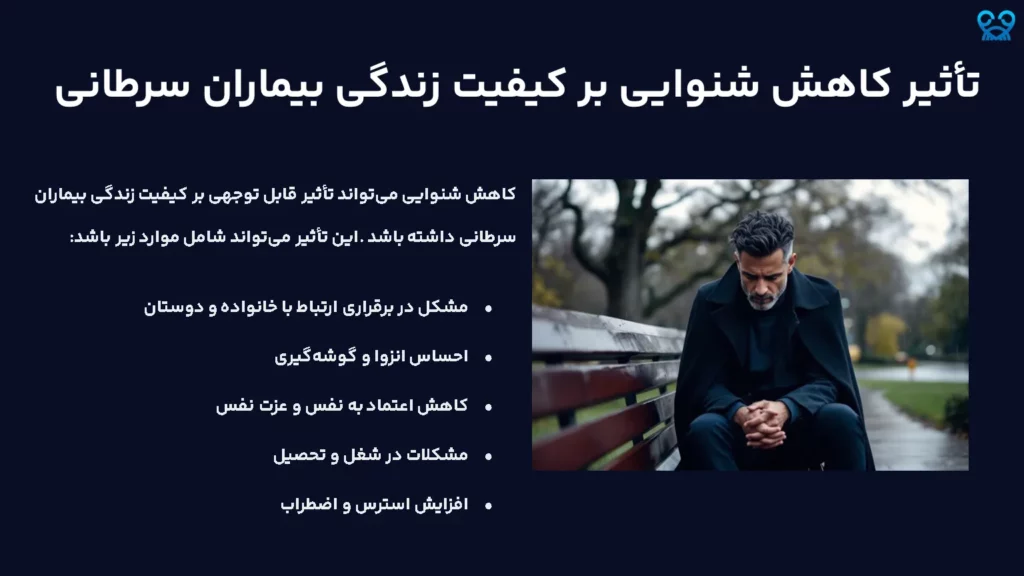 تأثیر کاهش شنوایی بر کیفیت زندگی بیماران سرطانی