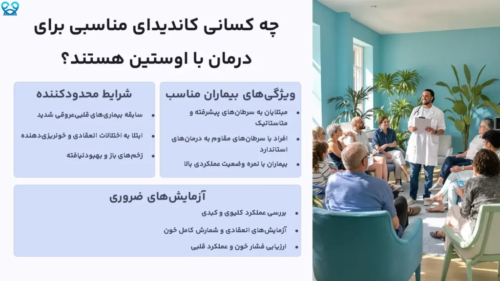 چه کسانی کاندیدای مناسبی برای درمان با داروی اوستین هستند؟